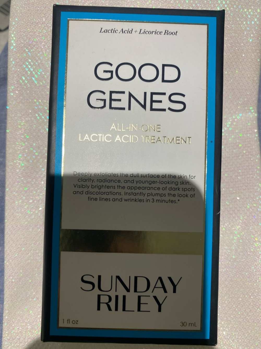 Sunday Riley Good Genes All-In-One Lactic Acid Treatment — Blue/White